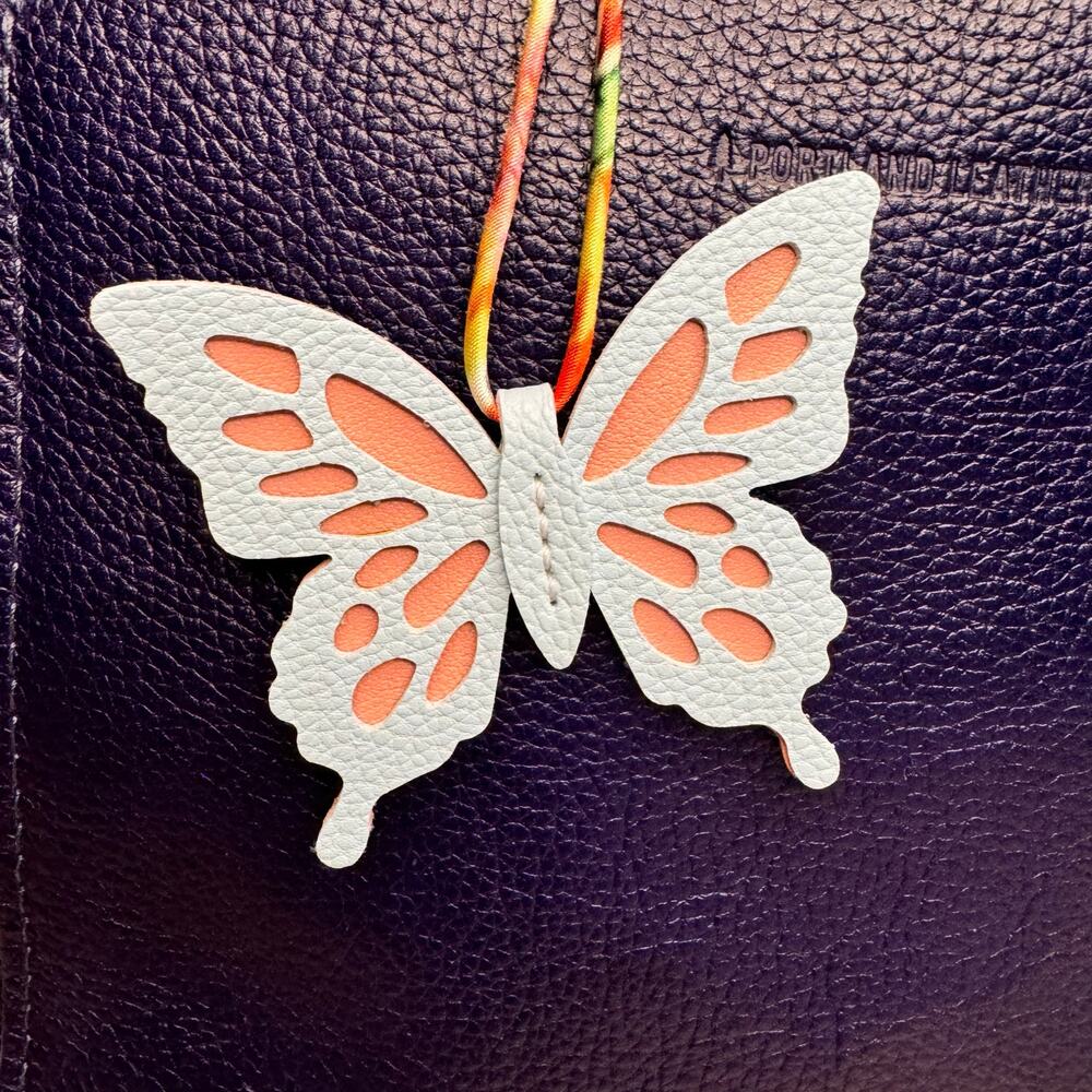 Monarch Butterfly Bag Charm Pink Blue Butterfly Purse Keychain NEW FAST SHIP